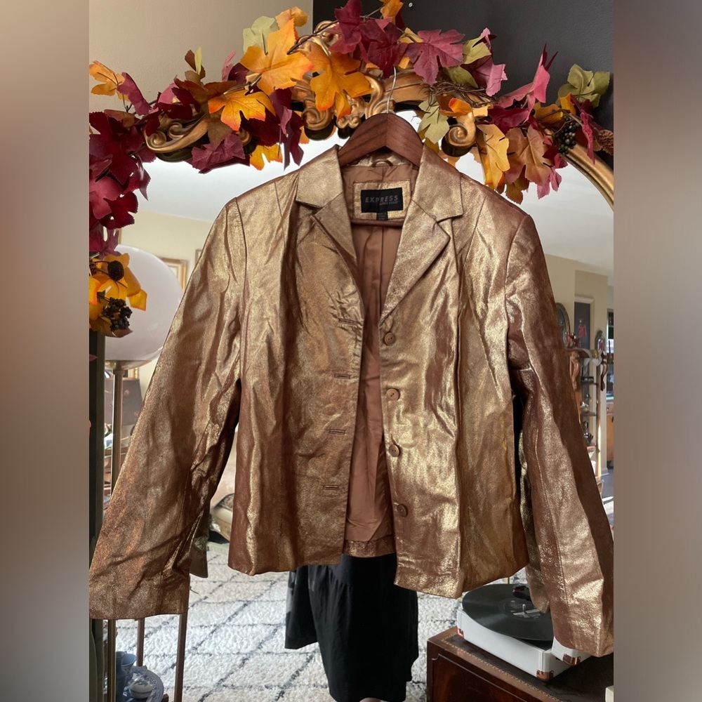 Express Juniors Gold Blazer Jacket